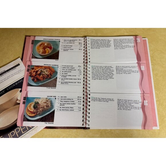 Vintage Tupperware 5 PC Stack Cooker Set Cookbook Microwave Cooking - Picture 9 of 10